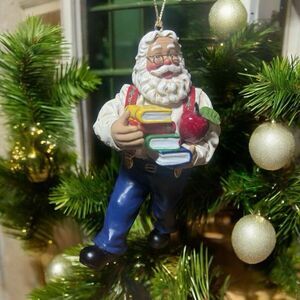 Dept 56 School Teacher Santa Claus Pastimes Ornament Collectible Rare Christmas